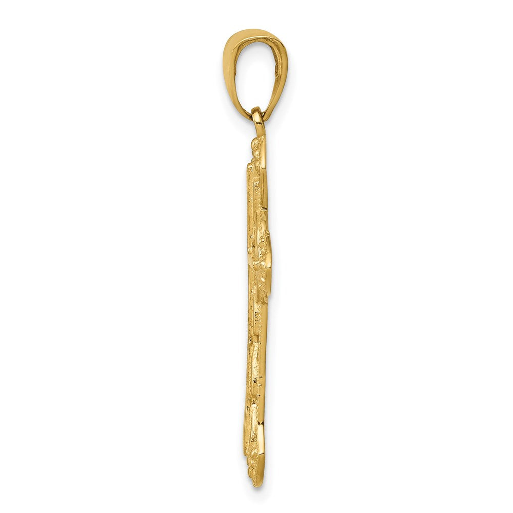 14k Yellow Gold Fancy Cross Pendant