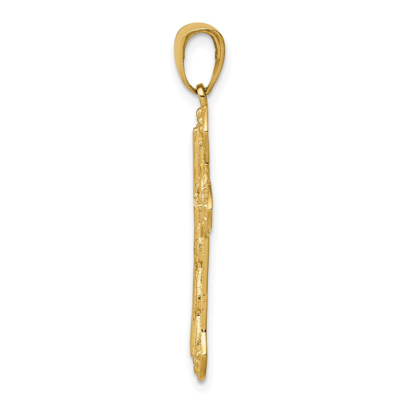 14k Yellow Gold Fancy Cross Pendant