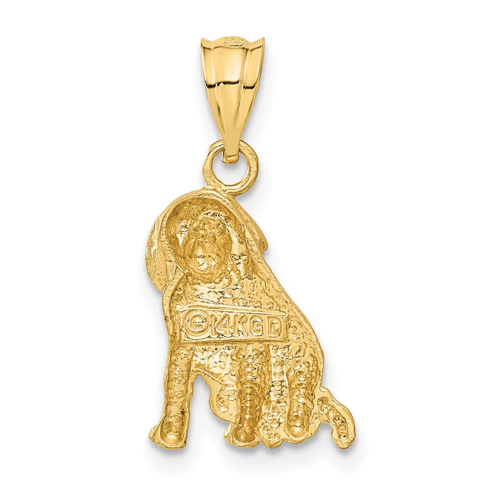 14k Yellow Gold Dog Charm