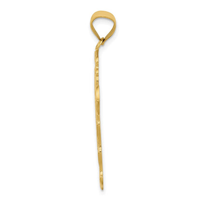 14k Yellow Gold Passion Cross Pendant