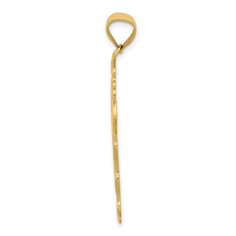 14k Yellow Gold Passion Cross Pendant