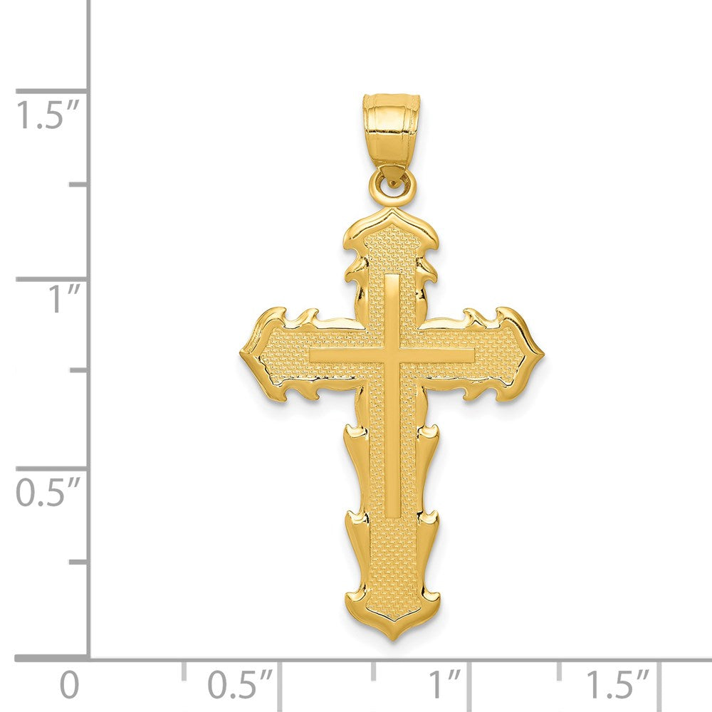 14k Yellow Gold Passion Cross Pendant