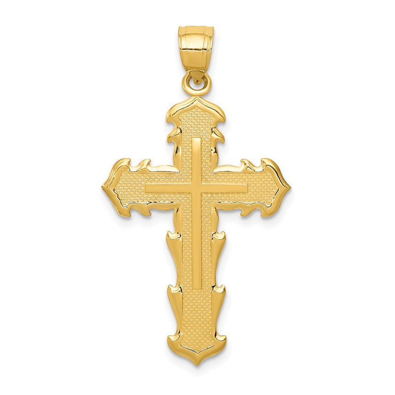 14k Yellow Gold Passion Cross Pendant
