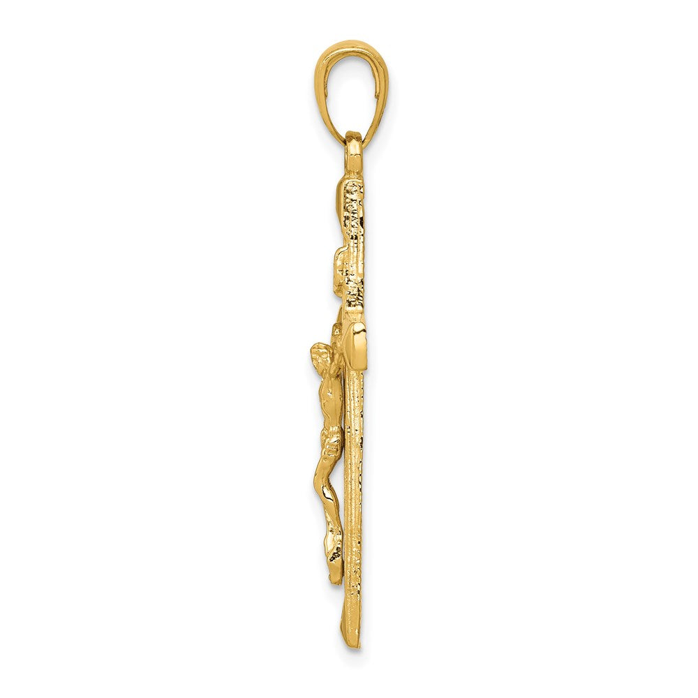 14k Yellow Gold Crucifix Pendant