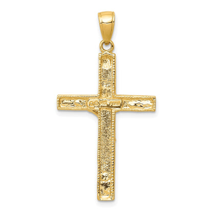14k Yellow Gold Crucifix Pendant