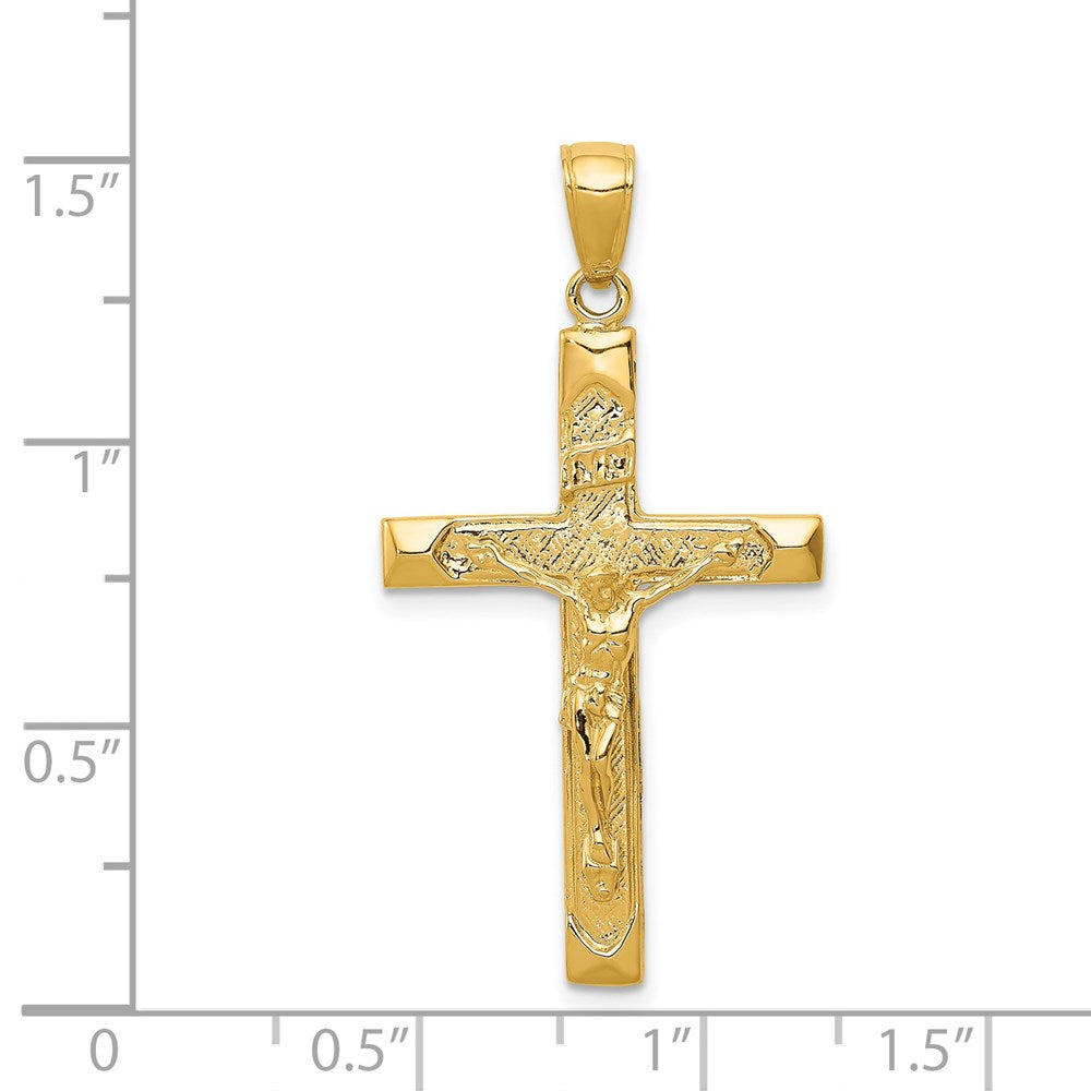 14k Yellow Gold Crucifix Pendant