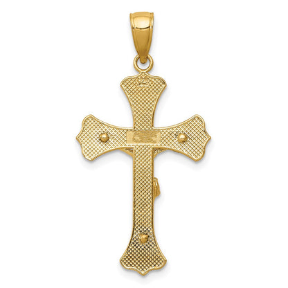 14k Yellow Gold Crucifix Pendant