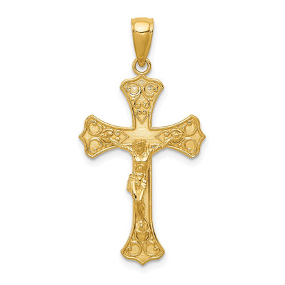 14k Yellow Gold Crucifix Pendant