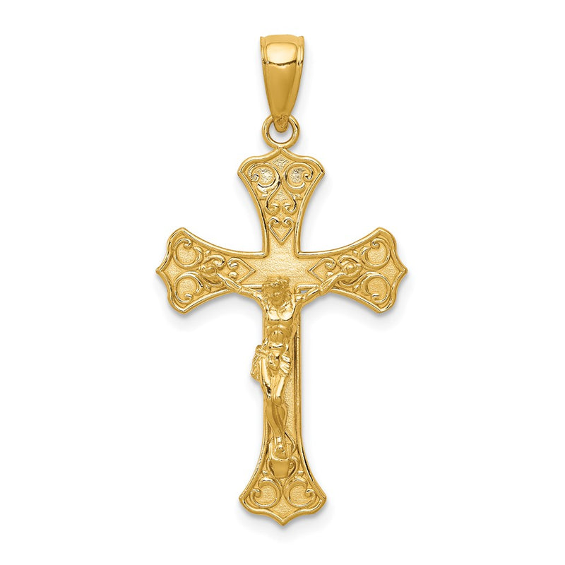 14k Yellow Gold Crucifix Pendant