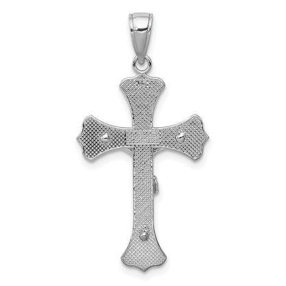 14k White Gold Crucifix Pendant