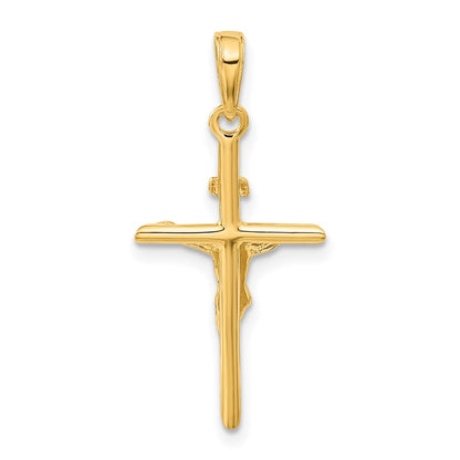 14k Yellow Gold Stick Style Crucifix Pendant