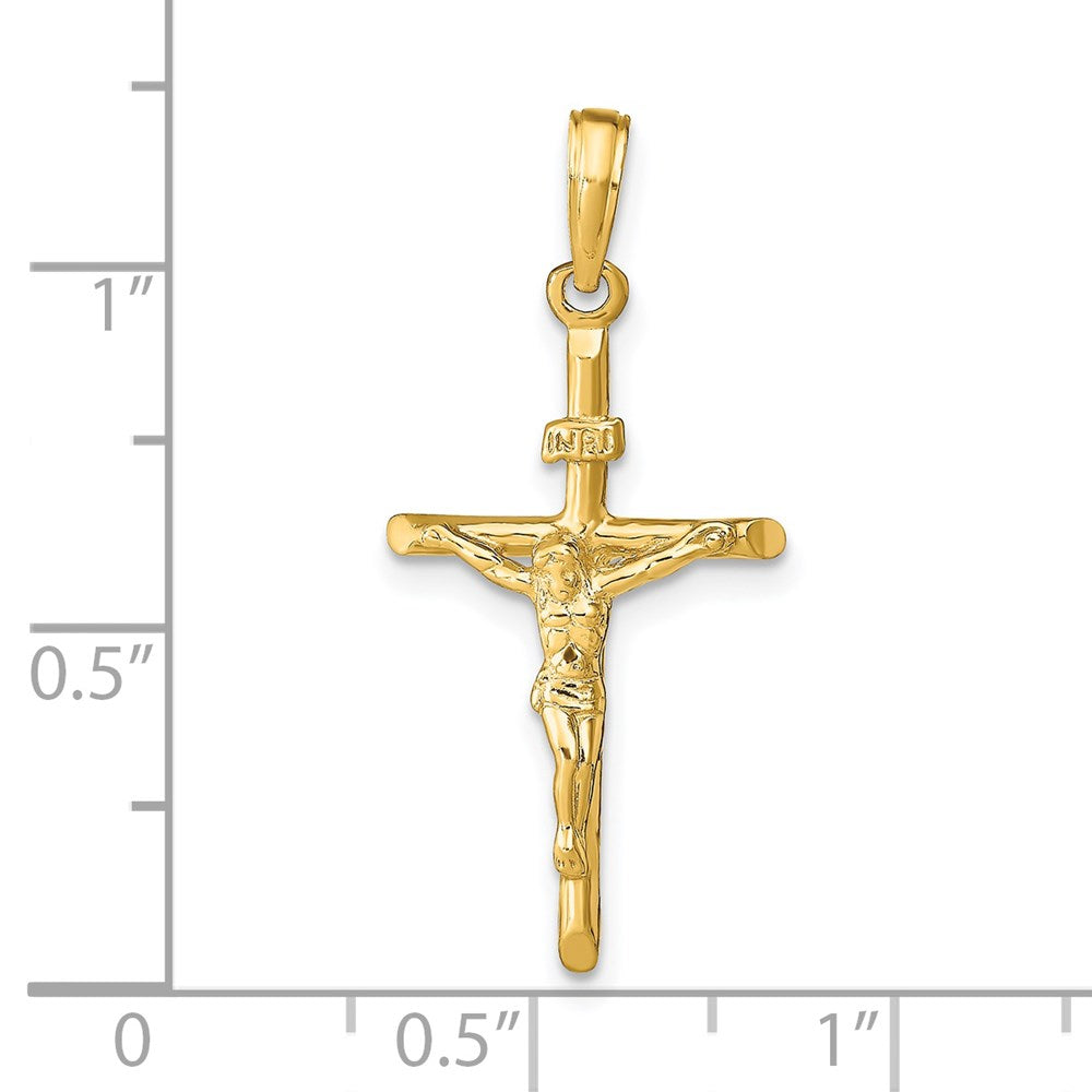 14k Yellow Gold Stick Style Crucifix Pendant