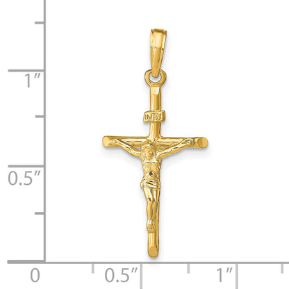 14k Yellow Gold Stick Style Crucifix Pendant