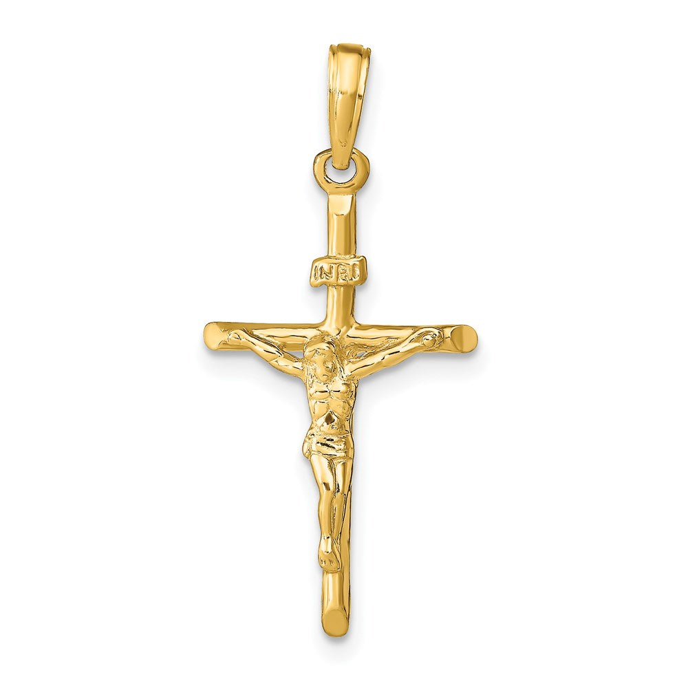 14k Yellow Gold Stick Style Crucifix Pendant