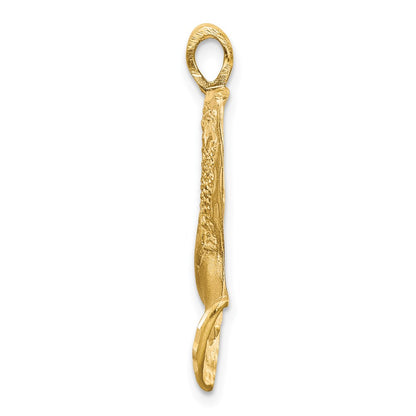 14k Yellow Gold Satin & D/C Nefertiti Charm