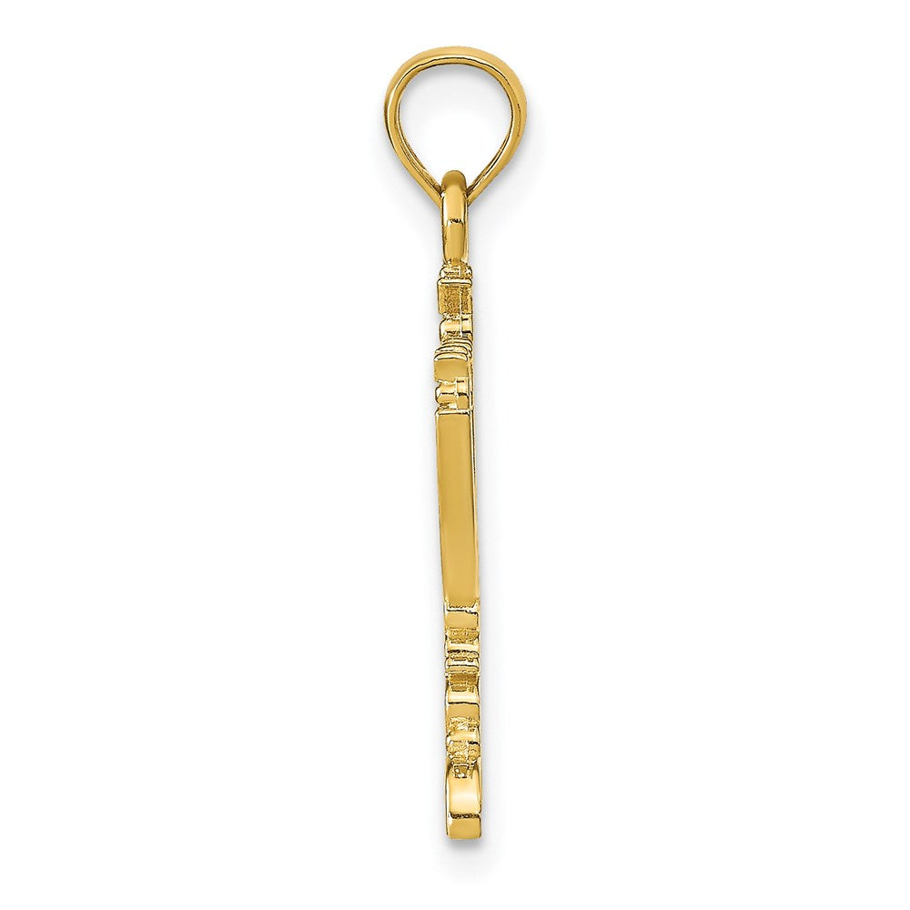14k Yellow Gold Menorah Pendant