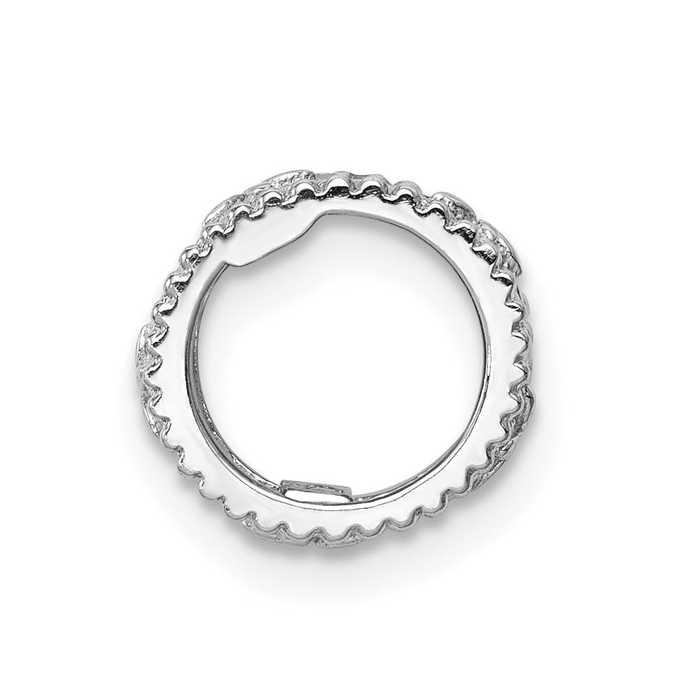 14k White Gold White Polished Sand Dollar Slide
