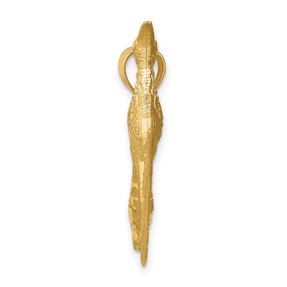 14k Yellow Gold D/C Roadrunner Pendant