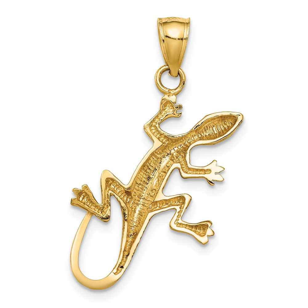 14k Yellow Gold Gecko Pendant