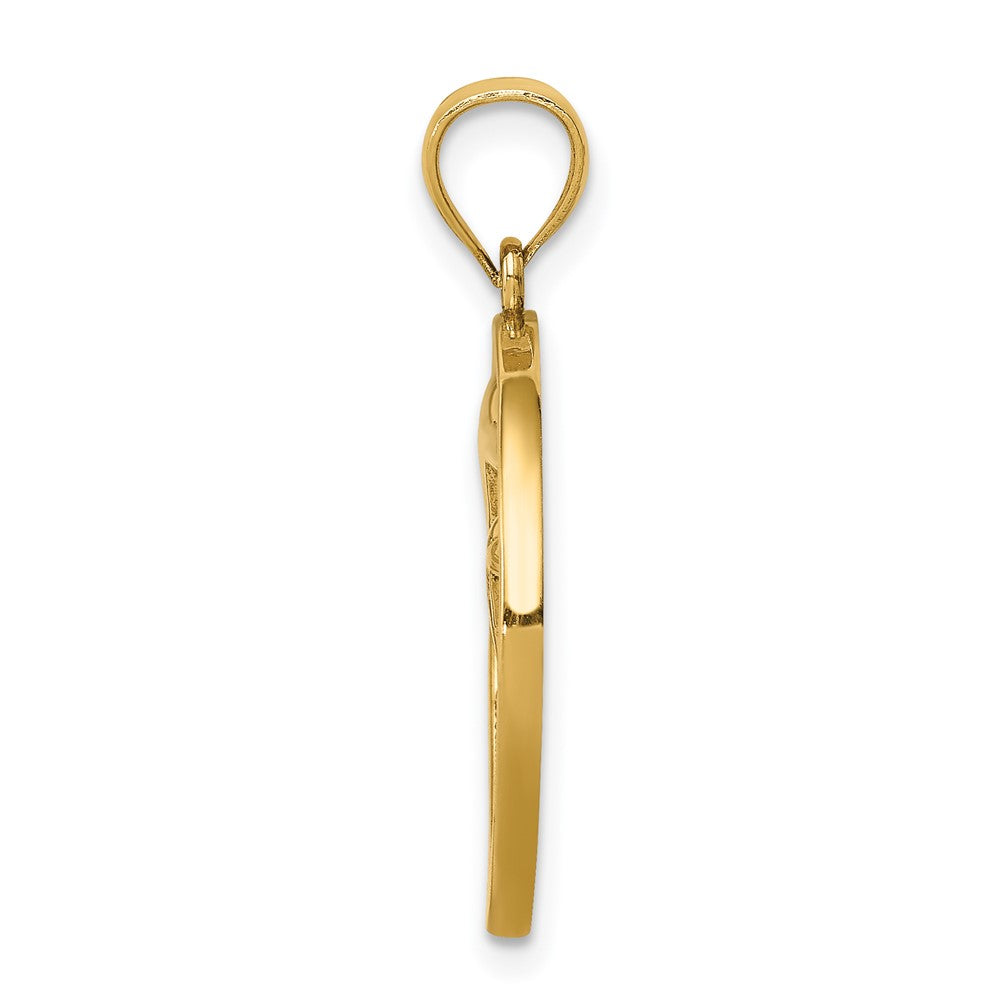 14k Yellow Gold Dolphins Pendant