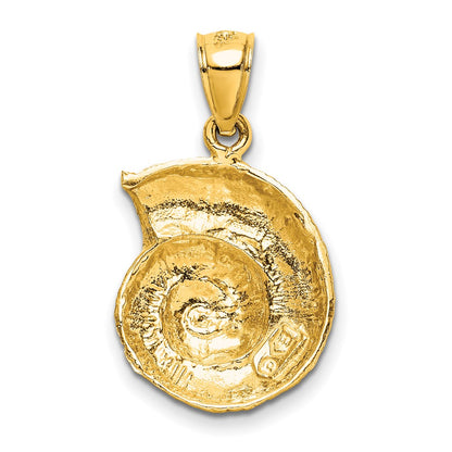 14k Yellow Gold Shell Pendant