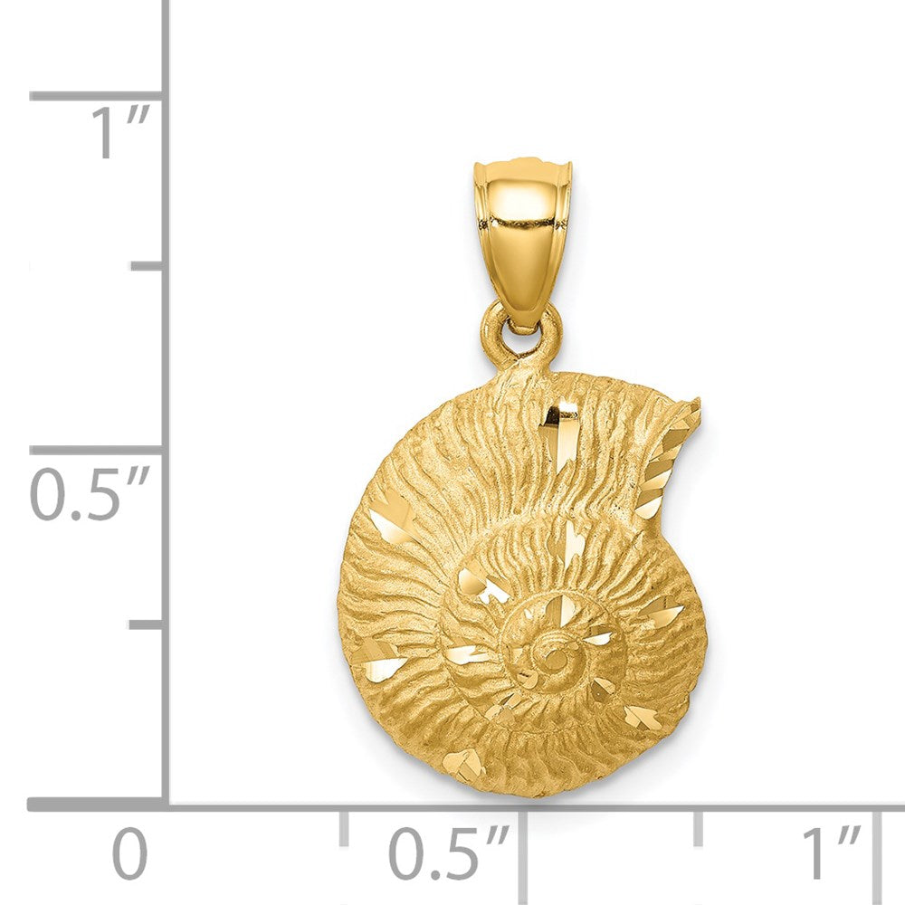 14k Yellow Gold Shell Pendant
