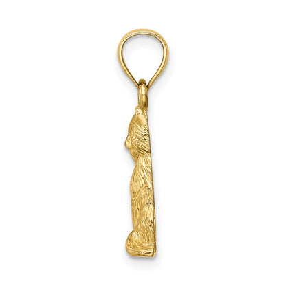 14k Yellow Gold Cat Pendant