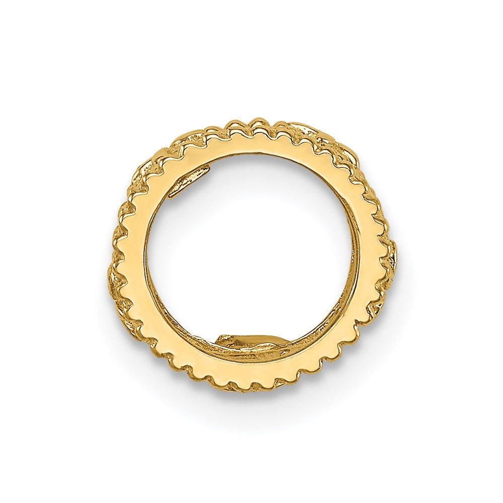 14k Yellow Gold Polished Sand Dollar Slide