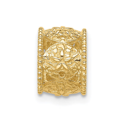 14k Yellow Gold Polished Sand Dollar Slide