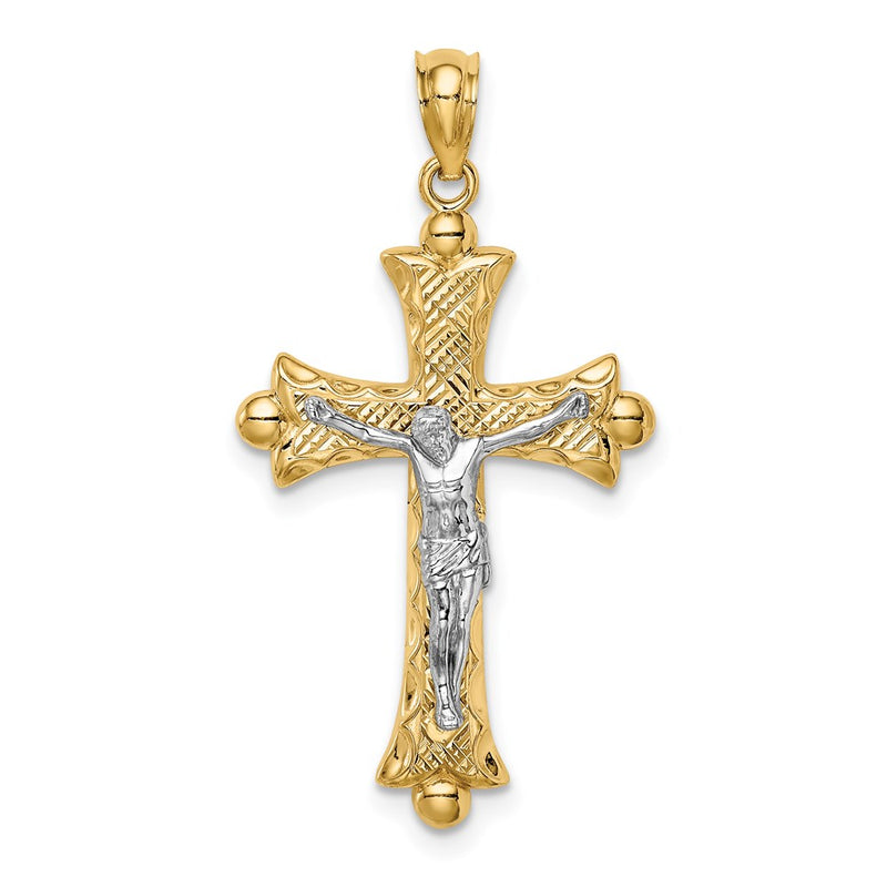 14k Two-tone Gold Two-tone Gold Florentine Crucifix