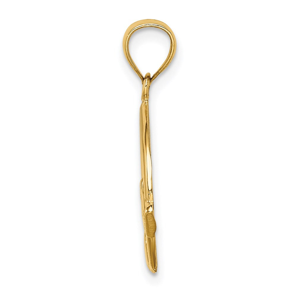 14k Yellow Gold Claddagh Pendant