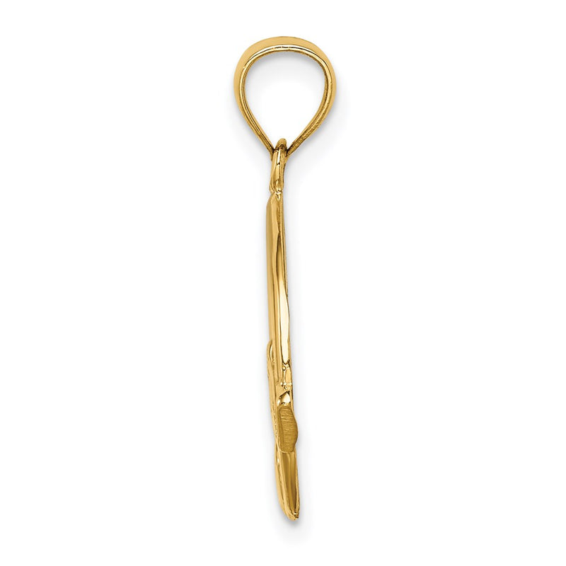 14k Yellow Gold Claddagh Pendant