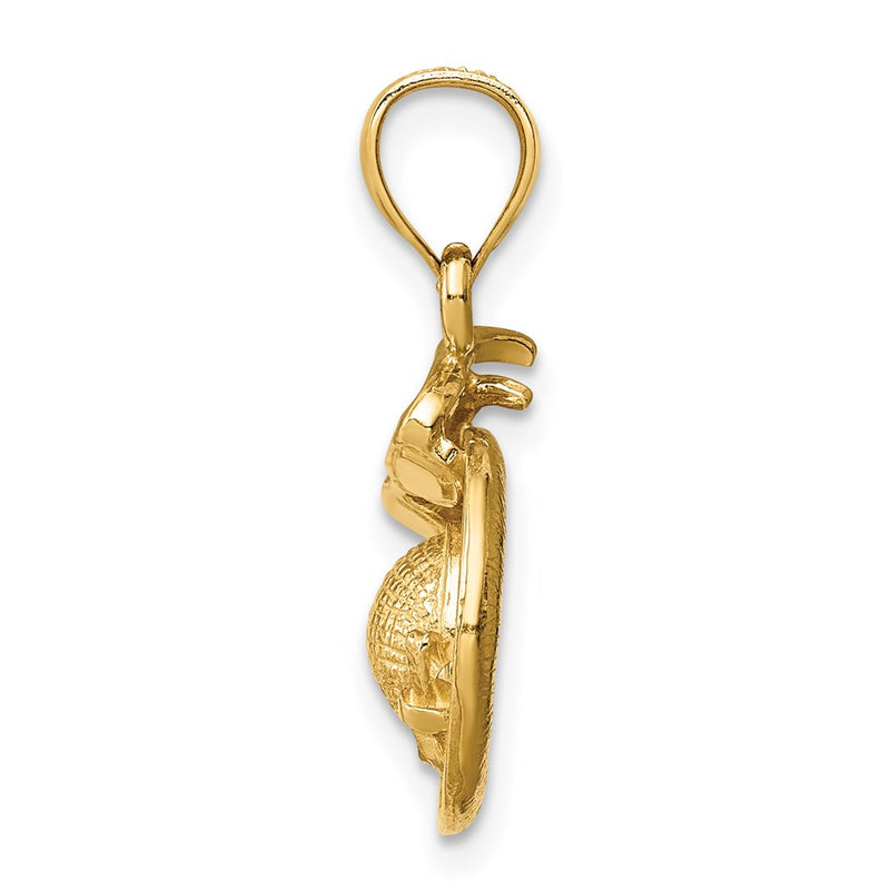14k Yellow Gold Sunhat Pendant