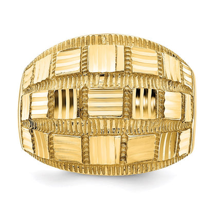 14k Yellow Gold Brushed D/C 3D Motorcycle Pendant