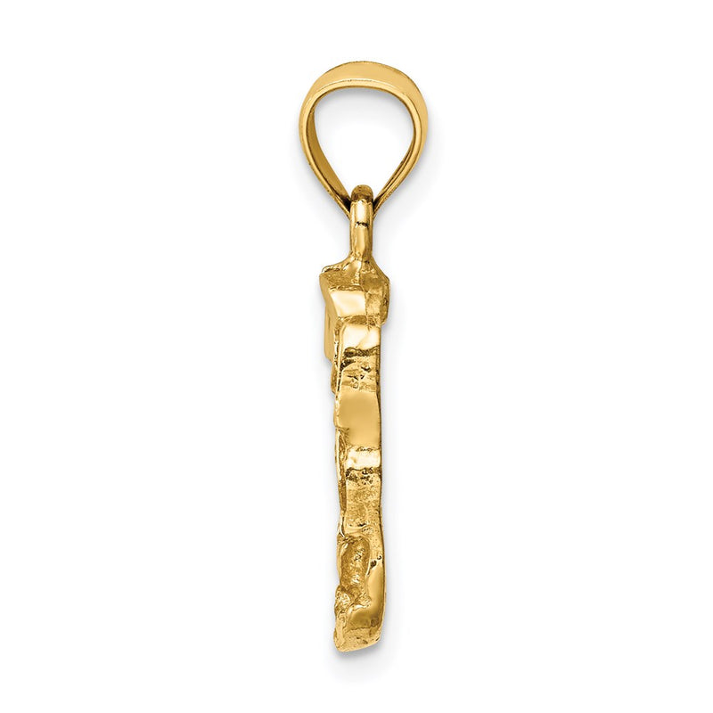 14k Yellow Gold Nugget Pendant