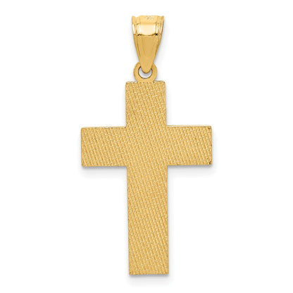 14k Two-tone Gold Crucifix Pendant