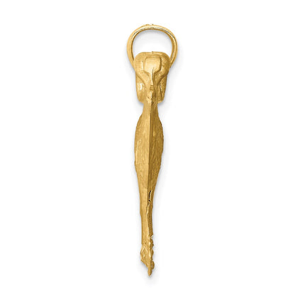 14k Yellow Gold D/C Ram Pendant