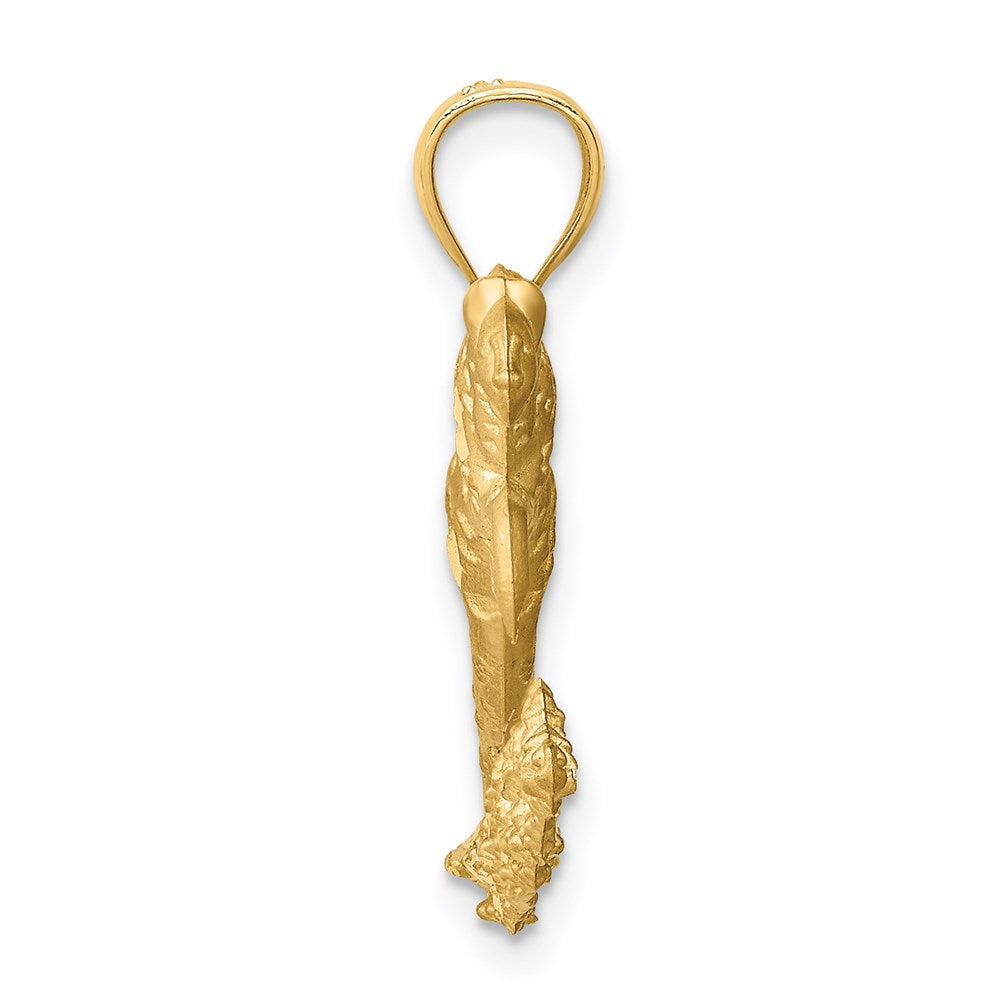 14k Yellow Gold Leopard Pendant