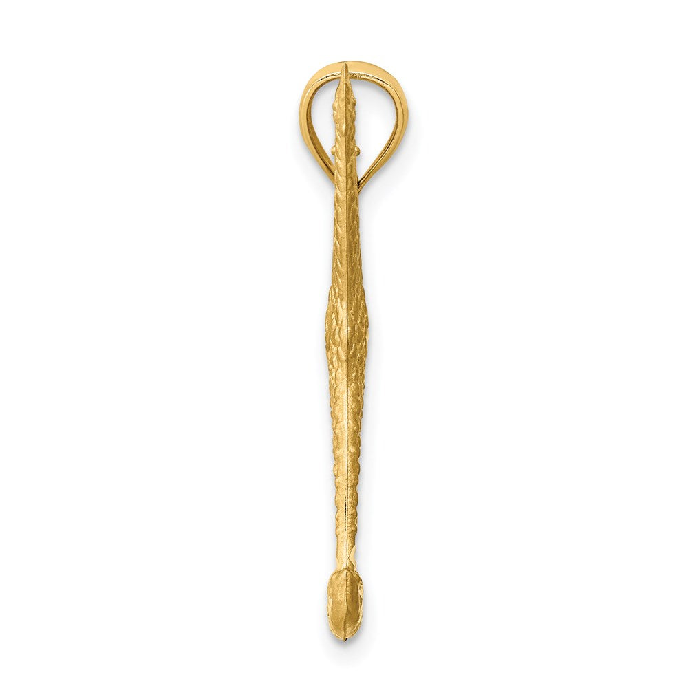 14k Yellow Gold Diamond-cut Giraffe Pendant