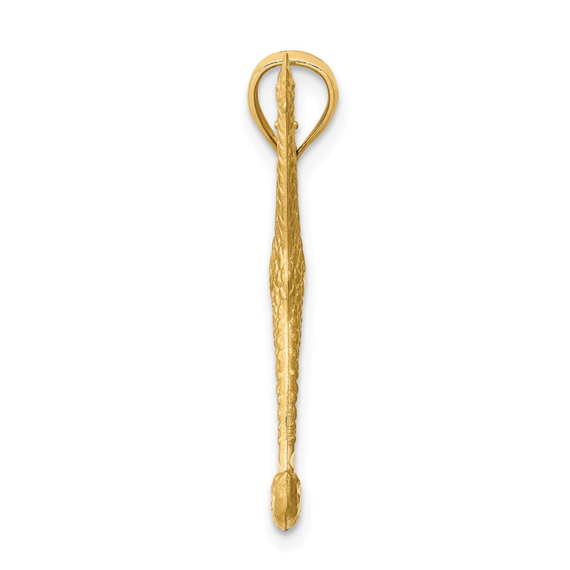 14k Yellow Gold Diamond-cut Giraffe Pendant