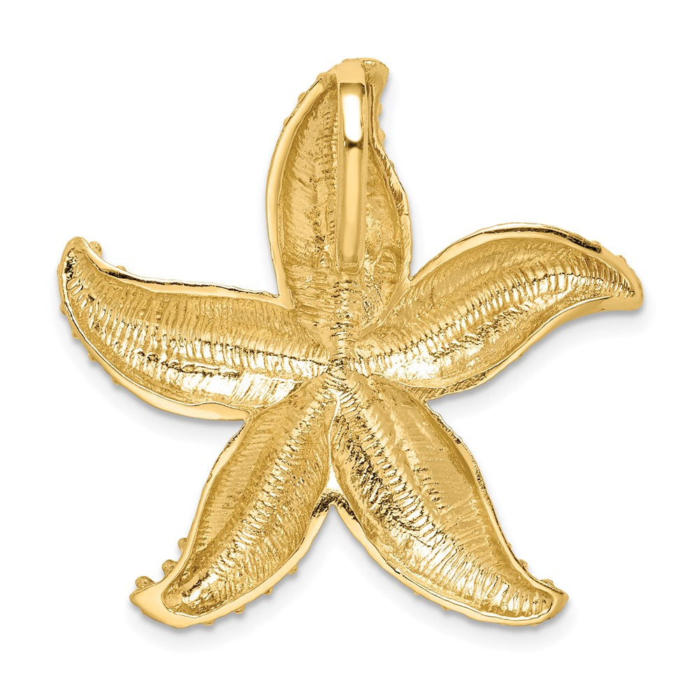 14k Yellow Gold D/C Starfish Slide