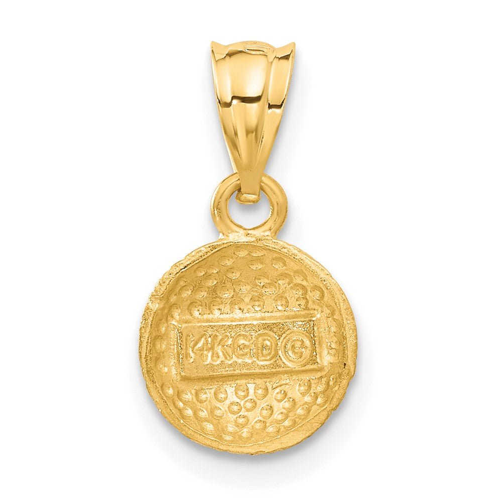 14k Yellow Gold Tennis Ball Pendant