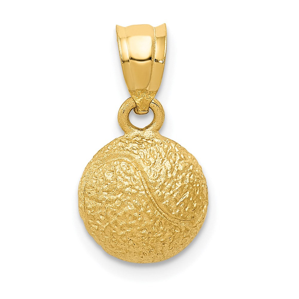 14k Yellow Gold Tennis Ball Pendant
