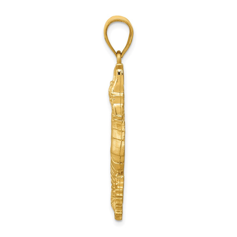 14k Yellow Gold Seahorse Pendant