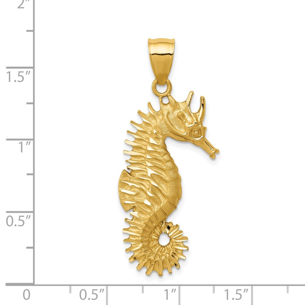 14k Yellow Gold Seahorse Pendant