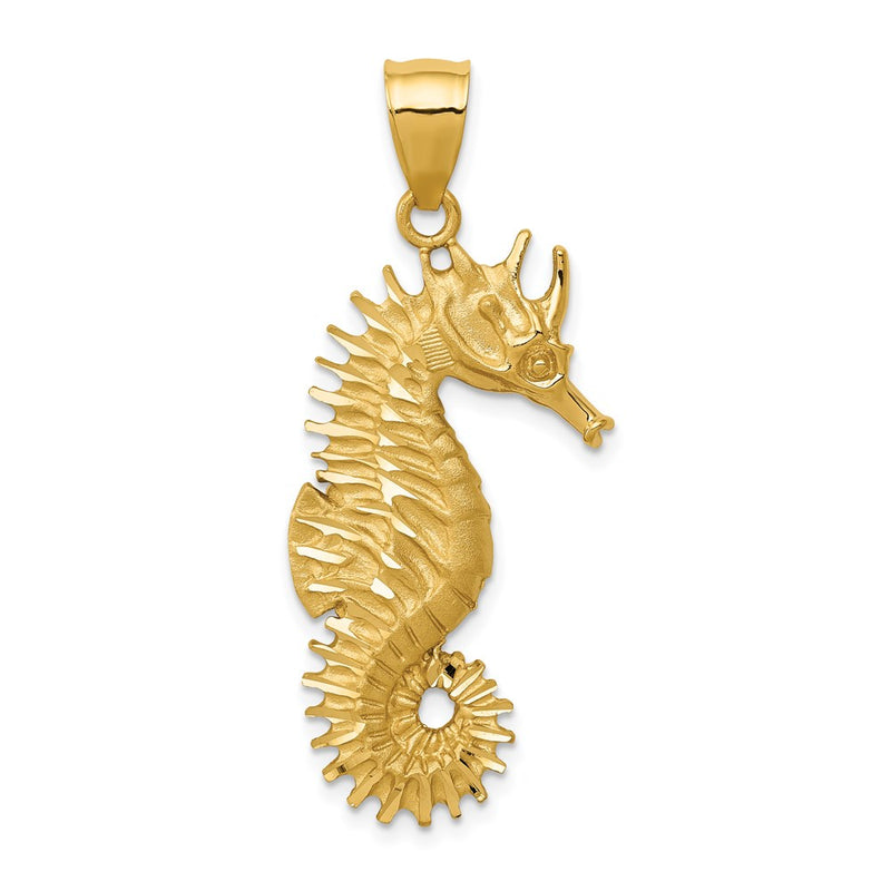 14k Yellow Gold Seahorse Pendant