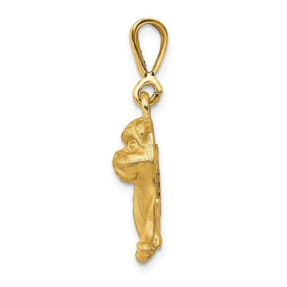 14k Yellow Gold Bulldog Pendant