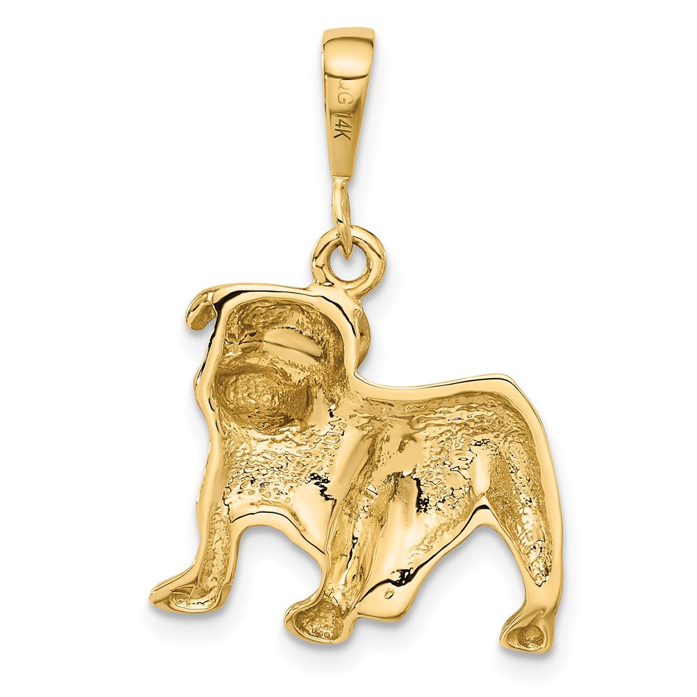 14k Yellow Gold Bulldog Pendant