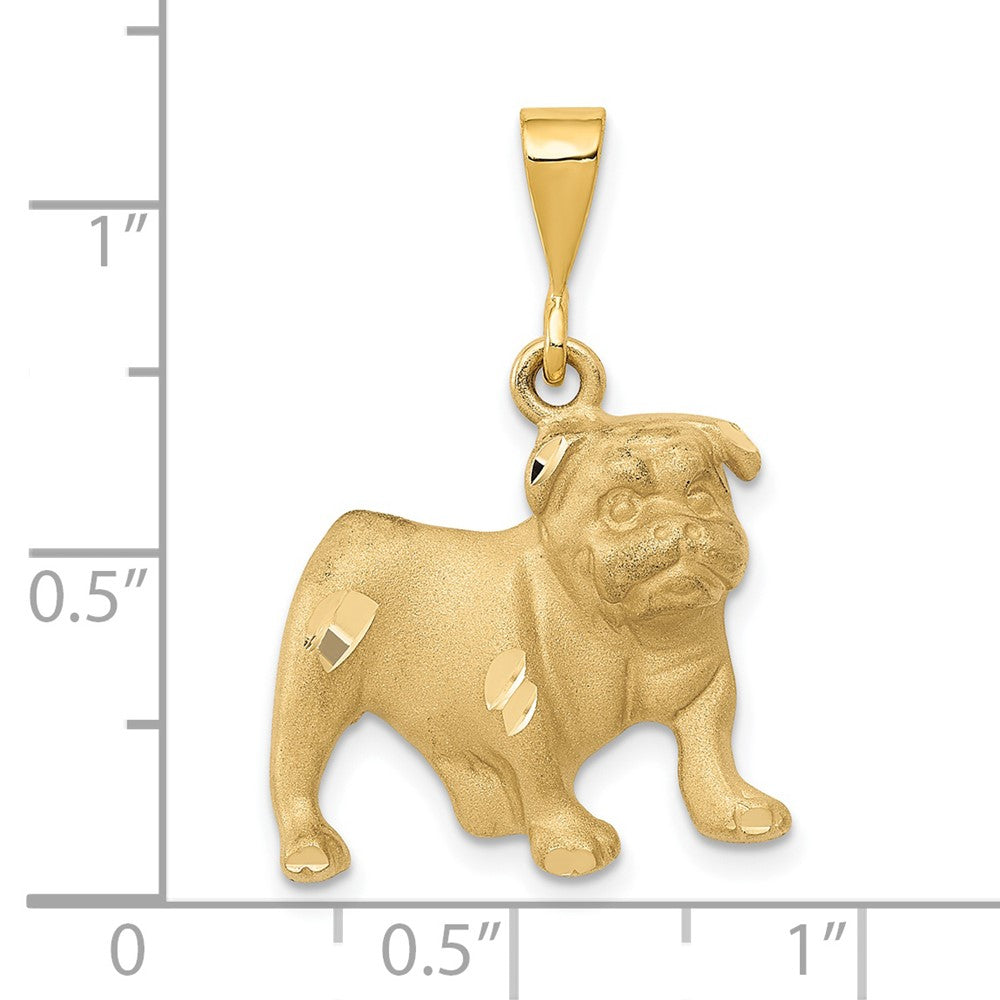 14k Yellow Gold Bulldog Pendant
