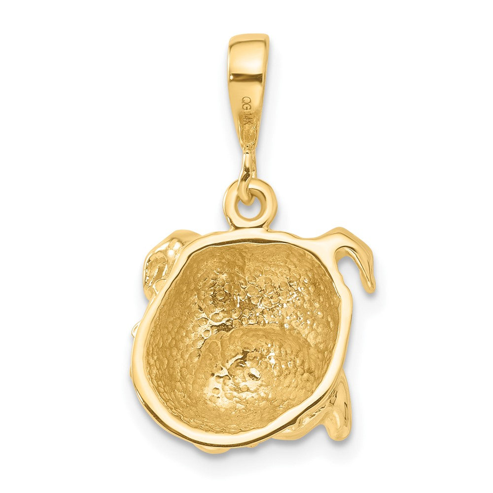 14k Yellow Gold Bulldog Pendant
